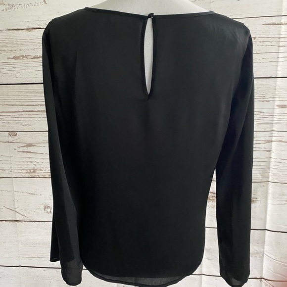 Vince Camuto Black Button Blouse - Picture 3 of 5